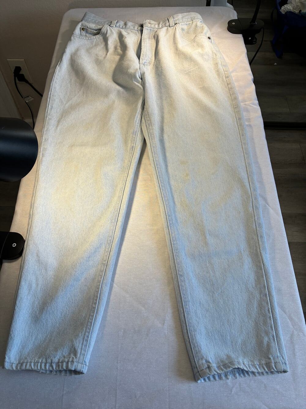 Vintage Light Wash Baggy Jeans Size 36 Faded Denim 90s Y2K